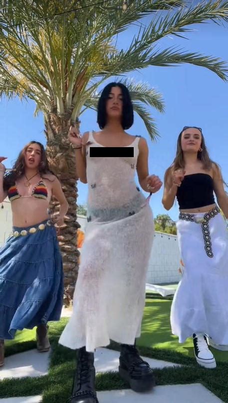 charli damelio nipple|Charli D’Amelio responds to Coachella nipple dress controversy